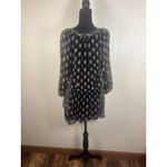 Joie  Womens 100% Silk Long Sleeve Short Dress Black White Size‎ Small Lined Photo 1