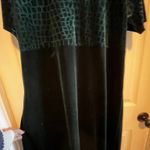 Fashion Bug  Vintage Green Velvet Midi Sheath Dress Size 18/20 Holiday Christmas Photo 6