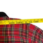 Vintage Quizz Again NY Christmas Santa Sleigh Reindeer Embroidered Plaid Shirt Red Size L Photo 9