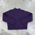 RE/DONE $550 NWT 80s CREWNECK CARDIGAN IN PLUM SZ S Photo 5