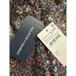 Melrose and Market  Mini Dress Women's XXS Black Rainbow Sequin Sleeveless NWT Photo 5