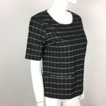 41 Hawthorn Black Knit Back Zip Top Small Career Stretch Minimal Photo 1