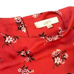 Loft xs Orange yellow floral terracotta fall autumn long sleeve blouse Photo 2