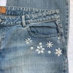 Dana Buchman  Y2K 100% Cotton Beaded‎ Light Wash Bootcut Denim Jeans Size 14/32 Photo 6