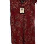 Alfani Gorgeous silk maroon sunflower 🌻 silk wrap midi skirt NWT  Photo 0