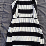 Monteau  Dress Striped Black White Maxi Photo 0