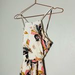 Wish Wild Flower Mid Tie Waist Adjustable Straps Midi Vacay Dress Size Small Photo 5