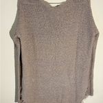 Free People  Tan Crew Neck Sweater with Intricate Knit Pattern Photo 4