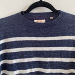Fat Face Blue & White Marled Striped Lightweight Sweater Size 2 Photo 1
