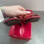 Aerosoles  Over Plaited Red Leather Kitten Heels Size 8.5 Photo 3