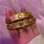 Tory Burch Double-Wrap Logo Stud Bracelet Gold Photo 2