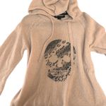 Skull Cashmere 100% CASHMERE SKULL HOODIE  BEIGE SWEATER MEDIUM $390 Photo 3