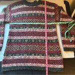 90s Vintage Mountain Lake Wool Blend Eclectic Grandpa Tunic Sweater Indie Sleaze Green Size M Photo 6