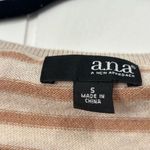 a.n.a  a new approach Tan beige striped thin knit sweater size small Photo 1