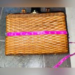 Vintage Wicker Handbag Handmade in Hong Kong Tan Photo 8