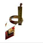 MCM Vintage  Bracelet & Earrings Red Cream & Black Women’s Costume Jewelry Photo 6