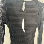 NSR Black Stripe Long Sleeve Round Neckline Midi Dress Size XS NWT Photo 9