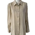 Elie Tahari Solid Linen Shirt Photo 1