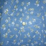 Maurice's  M Western Snap Front Blue Gold Floral Top Photo 3