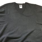 BCBGMAXAZRIA Marsha Sweater Oversized,Boxy Women's XS/S Black Wool Cotton V-Neck Photo 3