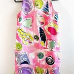 Sara Campbell Dress Pink Abstract Floral Brocade Daisy Shift Dress Sz 10 EUC Photo 0