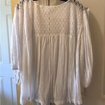 Free People  White Flowy Shirt Size Small **update no Size tag Photo 4