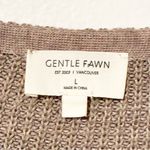 Gentle Fawn  Tan Hailey Pullover Thon Knit V Neck Sweater Size Large Photo 3