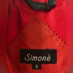 Vintage Simoné Red Leather
Jacket Size 6 Photo 2