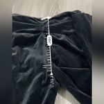 ZARA Black Velvet Ruched High Rise Straight Leg Ankle Pants Sz M Limited Edition Photo 10