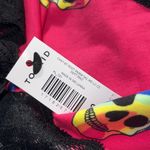 Torrid  CURVE size 0 cheeky rainbow skulls Halloween pink black lace trim skulls Photo 4