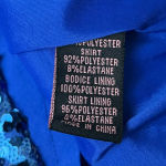 AQUA  Royal Blue Chiffon Blouson Sequin Mini Dress Women’s 2 Party Cocktail NYE Photo 7