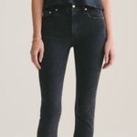 AGOLDE  Toni Mid Rise Straight Leg Black Skinny Jeans Size 26 Photo 0