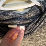 Gap Grey Black Burnout Cowlneck Sweater Long Sleeve Tunic Ribbed Sleeves Medium Photo 6