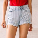 KanCan High Rise Stripe Jean Short XL Photo 0