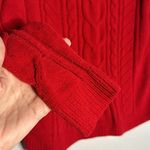 J.Jill  Chenille Sweater Red Cozy Soft XS Christmas Holiday Cable Knit Casual Photo 4