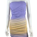 ZARA  Ombré Mesh Strapless Mini Dress Photo 4