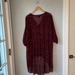 Torrid Plus Size Red Leopard Print Lexie Chiffon Hi-Low Tunic Top Photo 3