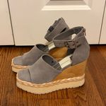 Dolce Vita Parle Ankle Strap Wedge Sandals Size 10 New without Box Gray Photo 2