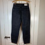 ZARA  90s Black Rigid Tapered Mom Jeans Sz 4 Y2K Minimalist Denim High Rise Emo Photo 1