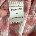 Paper Moon Floral Pink Sleeveless Mid Dress M Orange Size M Photo 7