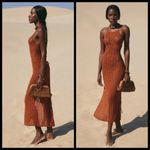 Cult Gaia 💕💕 Demi Crochet Dress ~ Halter Swimsuit Coverup Spice Small M NWT Photo 2