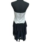 Jessica McClintock Vintage  Formal Prom Dress Size‎ 10 Black & Grey Made In USA Photo 4