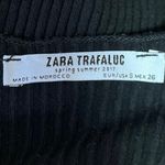 Zara Trafaluc Womens Black Short Sleeve Ribbed Knit Pullover Crop Tee Top Size S Photo 2