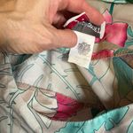 Vtg 80s bright tropical leaves n floral blouse Size 12 Photo 3