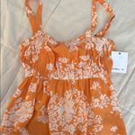 O'Neill 🎉SALE🎉 Orange Ruffled Smocked Camisole Photo 0