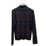 Classiques Entier NWT  Merino Wool Stripe Mock Neck Sweater Brown Gray Size XL Photo 2