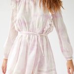 Aritzia Wilfred la boheme Elia Ruffled Tie Dye Prairie Mini Dress Size Medium Photo 4