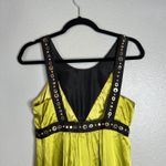 Sue Wong  Vintage Y2K Silk Dress‎ Size 8 Chartreuse Embellished 90s Fairycore Photo 5