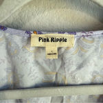 Pink Ripple Paisley‎ Lilac Ruffle Mini Cocktail Dress Women’s Lightweight Size L Purple Size L Photo 10