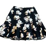 Kate Spade New York Black Floral Print Skirt Flirty Fit N Flare Size 4 Women's Photo 0